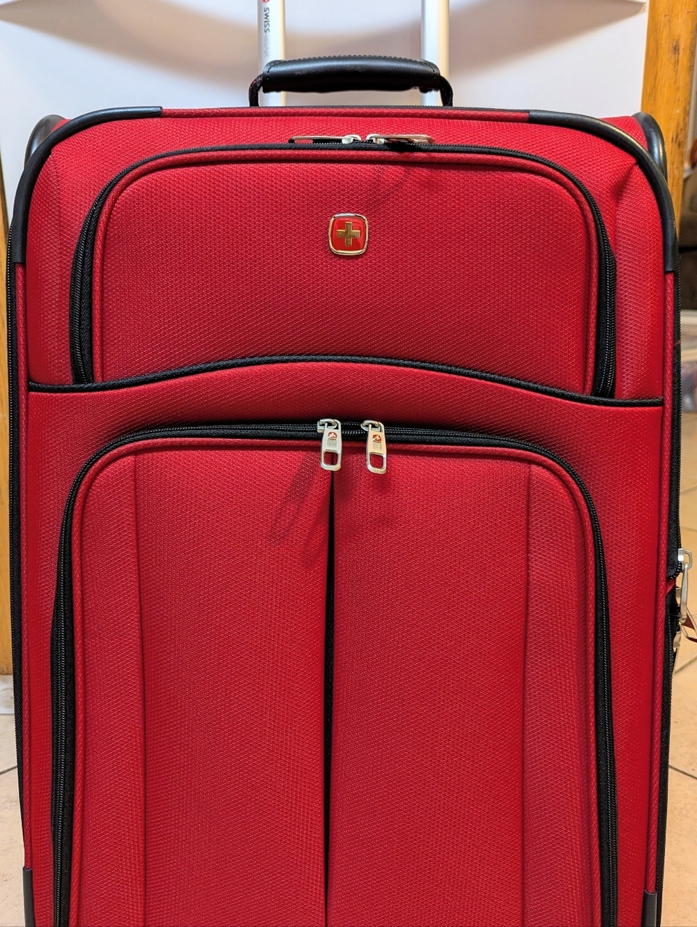 SwissGear Red Softside Carry-On with Front Organizer Pockets
